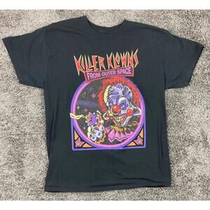 Killer Klowns From Outer Space T-Shirt Black Horror Movie Goodie 2 Sleeves Sz L